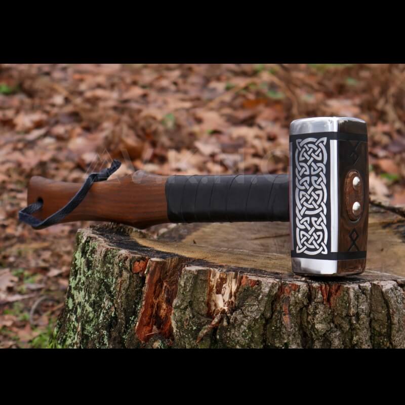 Hand-crafted Slavic Svarog Hammer from carbon steel ⚒