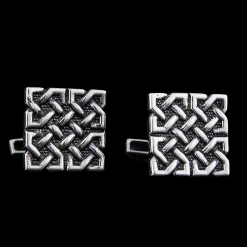 SaLe! sALe! Large Square buy Ornamented Cufflinks Sterling Silver Hand Made