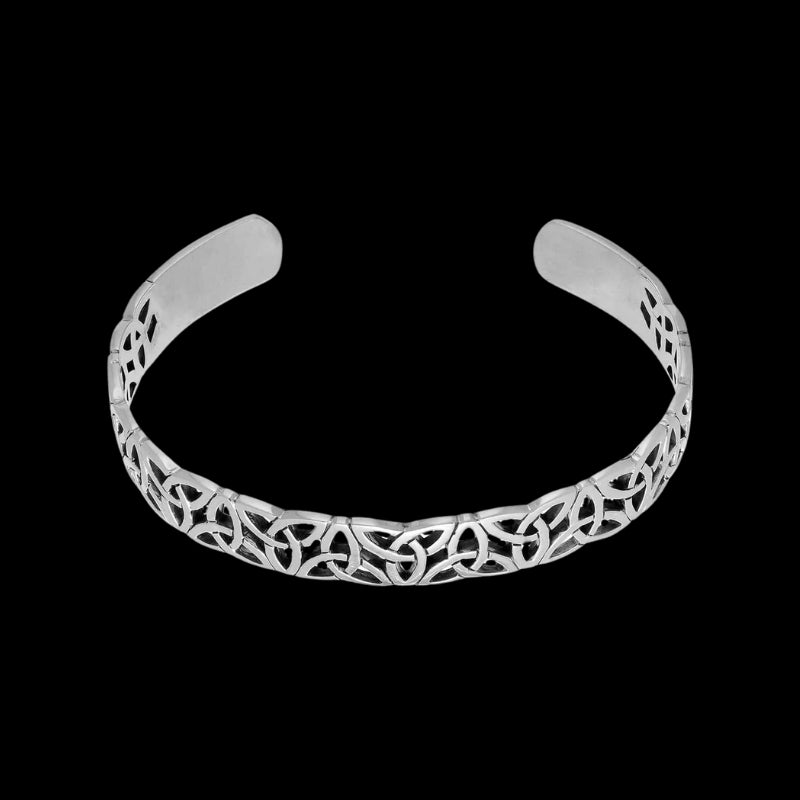 vkngjewelry Bracelet 925 Sterling Silver Triquetra Knots Bangle