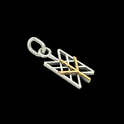 Gold Celtic Pendant With Algiz Rune