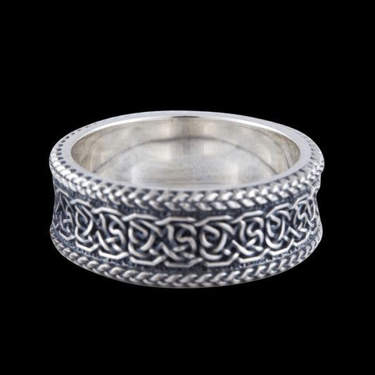 Handcrafted Norse Ornament Sterling Silver Ring