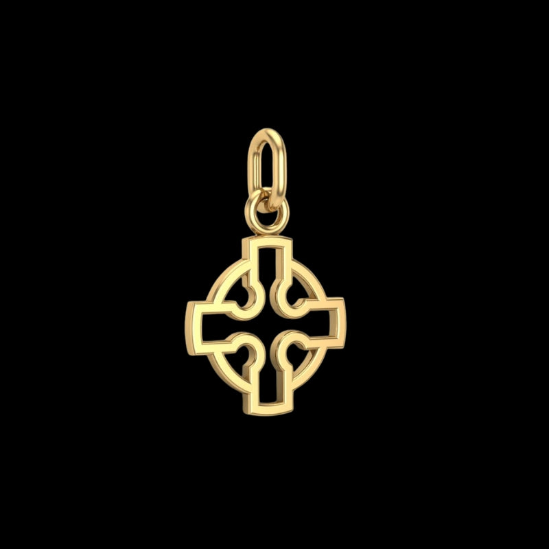 Handmade Gold Celtic Cross Pendant