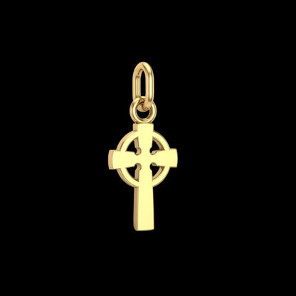 Handmade Gold Celtic Cross Pendant V2