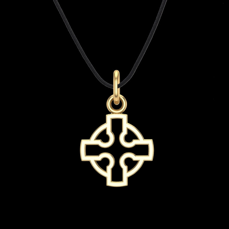 Handmade Gold Celtic Cross Pendant