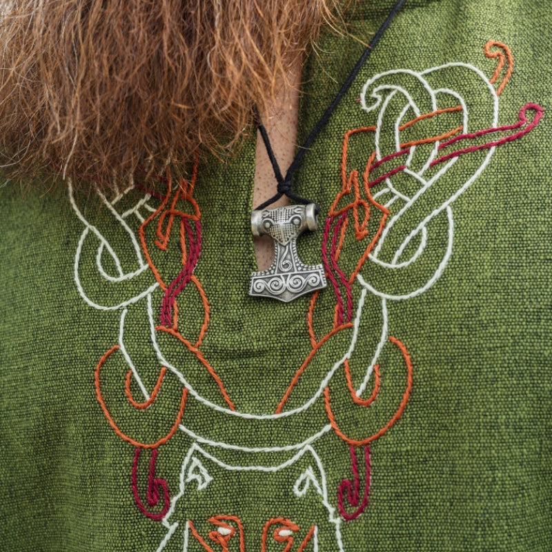 vkngjewelry Apparel & Accessories "Freki” Viking Tunic With Hand Embroidery