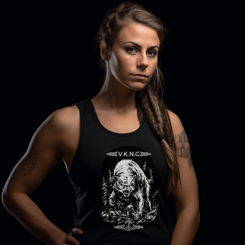 Printify Tank Top Girly Tank Top V.K.N.G™ Fenrir & Tyr