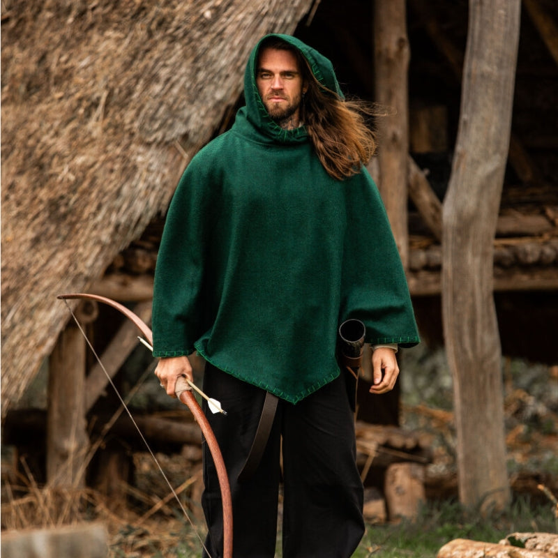 vkngjewelry Apparel & Accessories Gugel Viking “Egill” With Green Embroidery