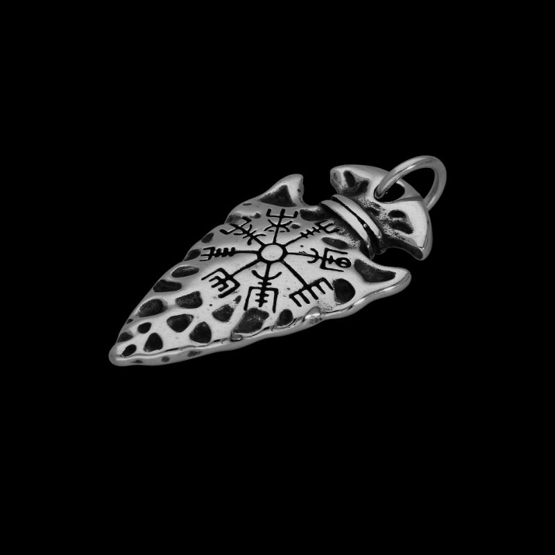 vkngjewelry Pendant Gungnir Spear Vegvisir 316L Pendant