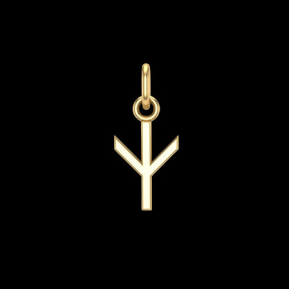 vkngjewelry pendentif Handmade Gold Rune OAlgiz Pendant