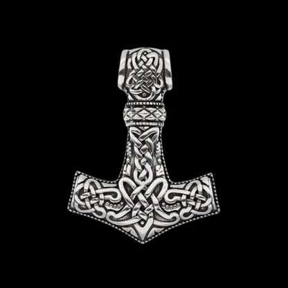 vkngjewelry Pendant Handmade Silver Mjolnir Pendant - Symbol Of Thor's Strength