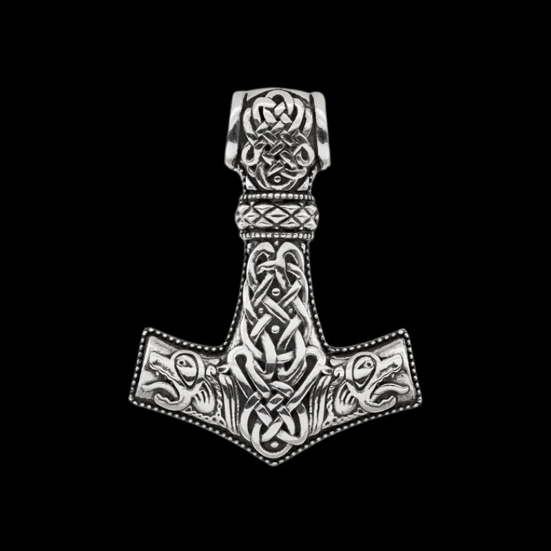 vkngjewelry Pendant Handmade Silver Mjolnir Pendant - Symbol Of Thor's Strength