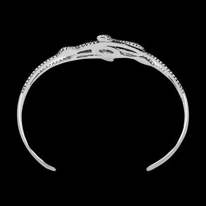 vkngjewelry Bracelet 925 Sterling Silver Snakes Adustable Bangle