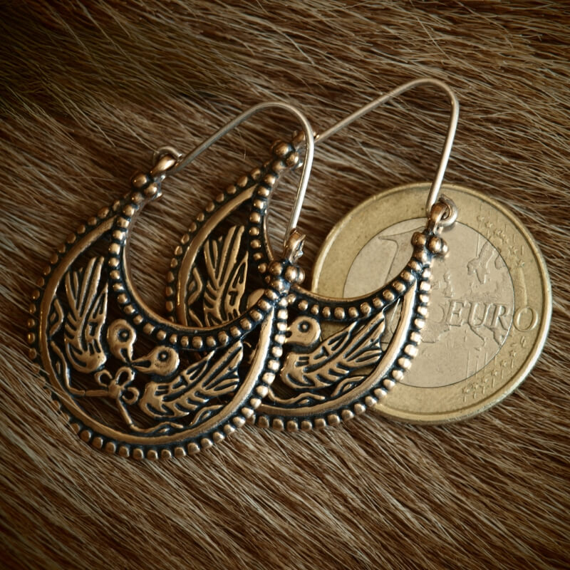 Byzantine Medieval sale Chain Earrings 925 Sterling Silver Greek Handmade Art Luxury