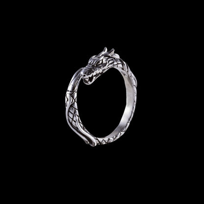 vkngjewelry Bagues Midgard Serpent Silver Ring