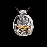 Norse Thor's Encounter Jormungandr Sterling Silver Pendant | Handmade ...