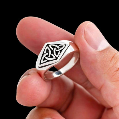 vkngjewelry Bagues 925 Sterling Silver Celtic Triquetra Ring