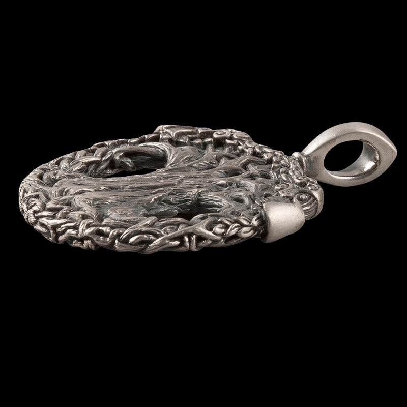 Antique Silver Finish shops Viking Yggdrasil Amulet - 24