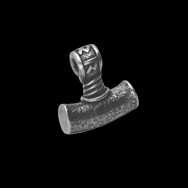 Silver Oxidized Finish Viking Thor Hammer - top 24