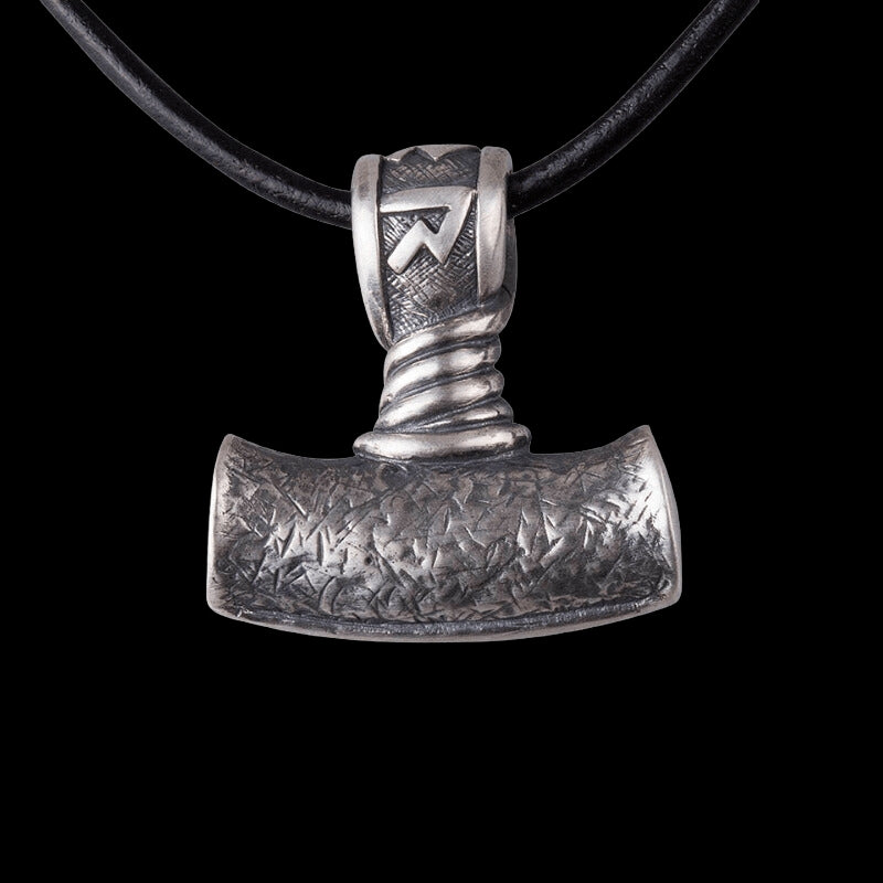 vkngjewelry Pendant Handcrafted Silver Raw Thor Hammer