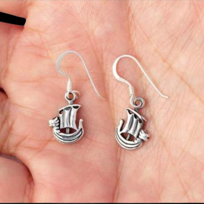 vkngjewelry Earring Silver Sterling Drakkar Pendant Earrings