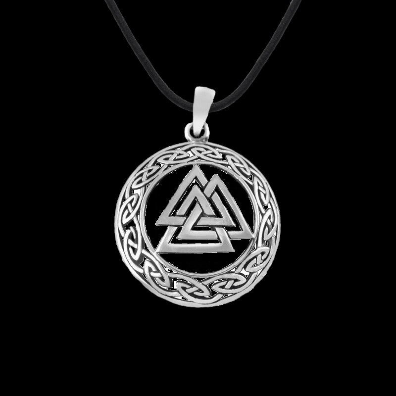 Silver Sterling Valknut Amulet