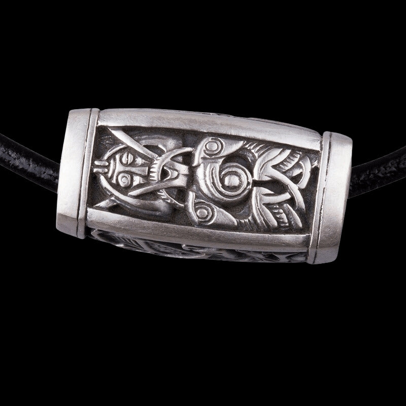 vkngjewelry Pendant Handcrafted Silver Viking Bead Pendant