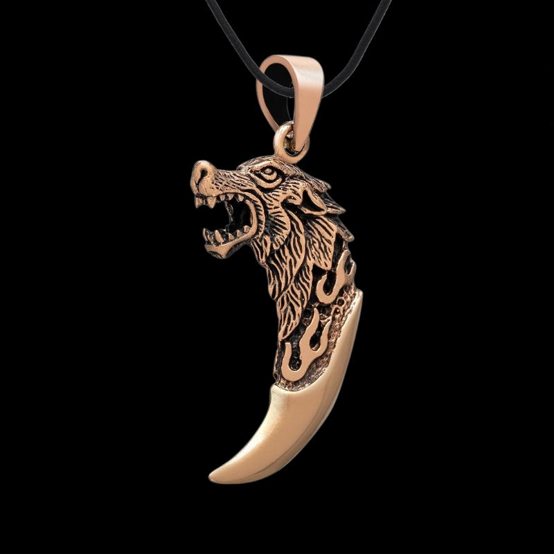 vkngjewelry Necklace Viking Wolf Tooth Bronze Pendant