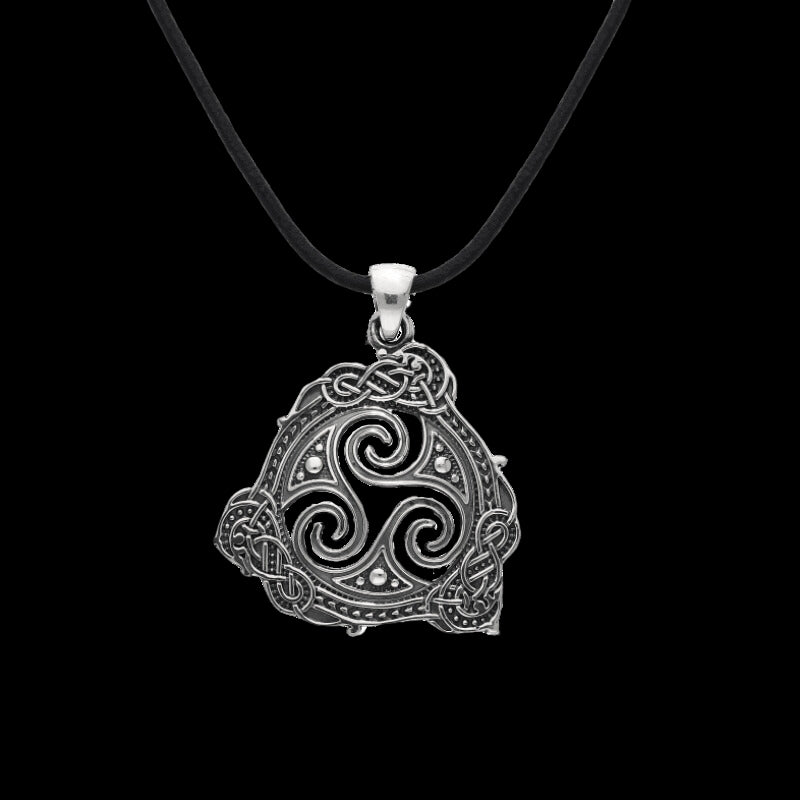 vkngjewelry Pendant Handcrafted Triskelion Symbol Ornament Sterling Silver Pendant