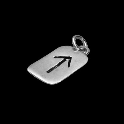 vkngjewelry Pendant Tyr Rune Stone Sterling Silver Pendant