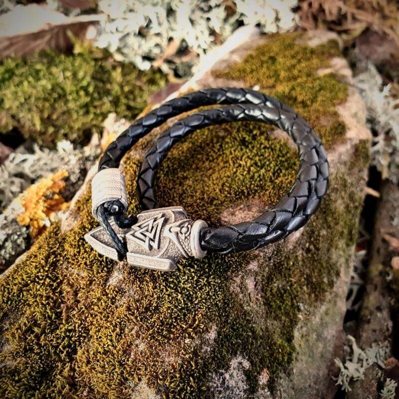 Viking leather clearance bracelet