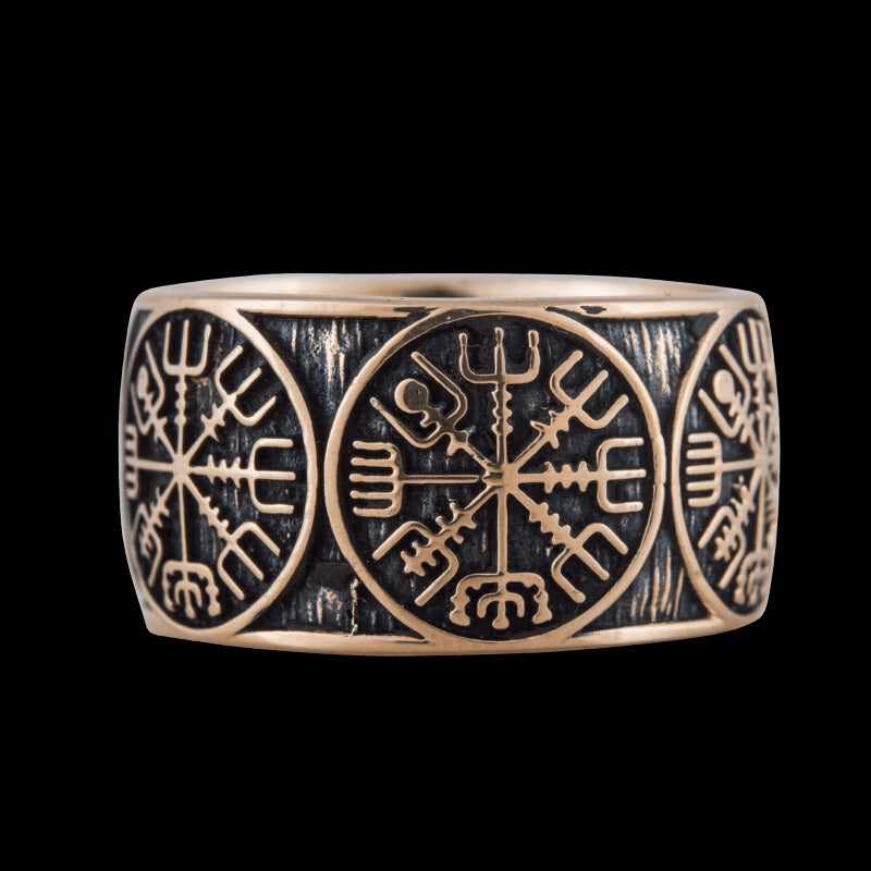 Vegvisir Ring Viking Ring Mammen Style Sterling Silver Runic Compass Ring Scandinavian Norse Ring Viking Jewelry (based on hot mammen axe)