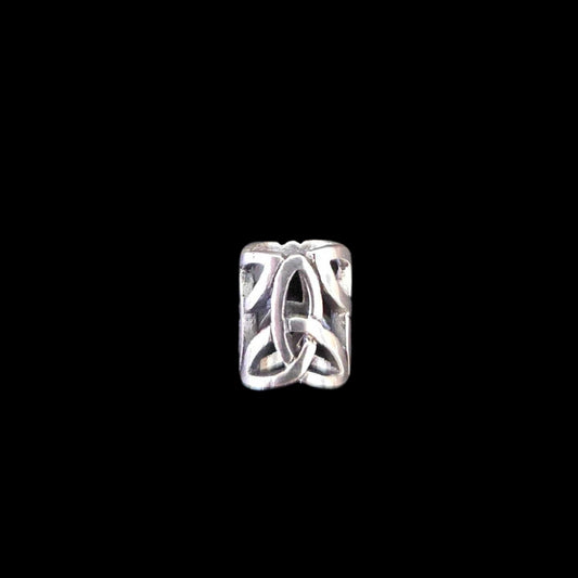 vkngjewelry Beads Sterling Silver Viking Beard Bead With Triquetra V3