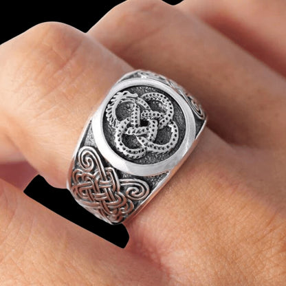 vkngjewelry Bagues VIKING MIDGARD JORMUNGAND OUROBOROS MAMMEN RING 925 STERLING SILVER