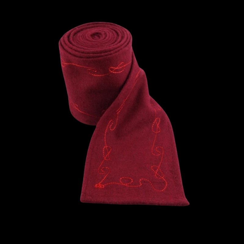 vkngjewelry Apparel & Accessories Viking Molletier Bandages With Red “Hannes” Embroidery