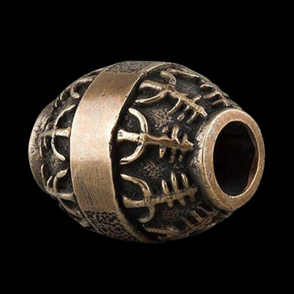 vkngjewelry Beads Bronze Viking Beads Helm Of Awe