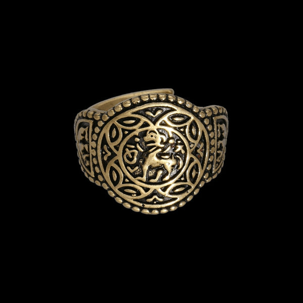 Handcrafted Anglo Saxon Ring of AEthelswith Bronze M 19.3mm EU 58.63 US 8 10 Bronze
