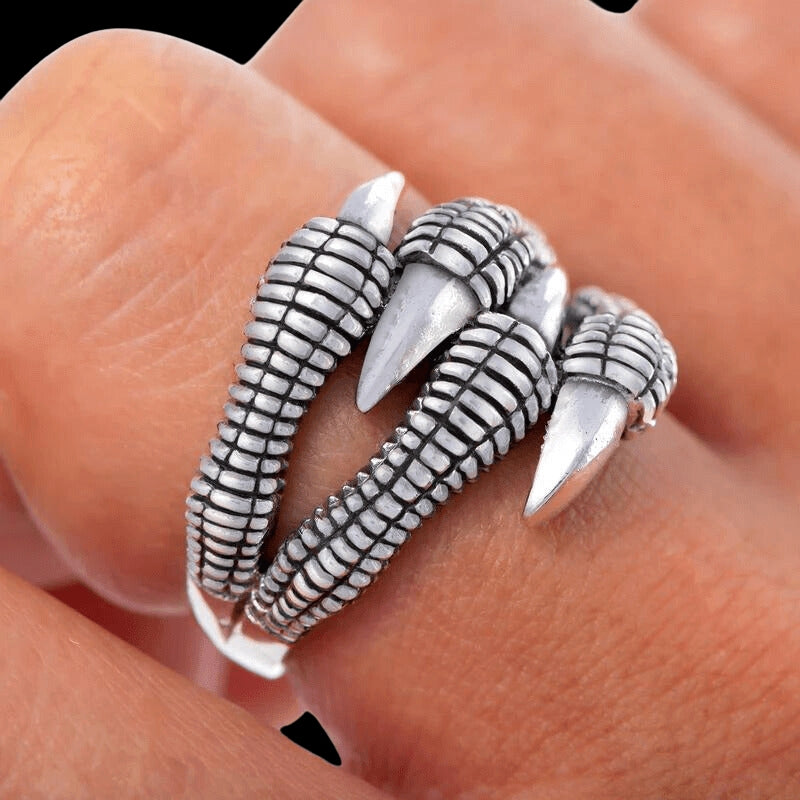 Viking Dragon Nidhogg Claw Ring 925 Sterling Silver
