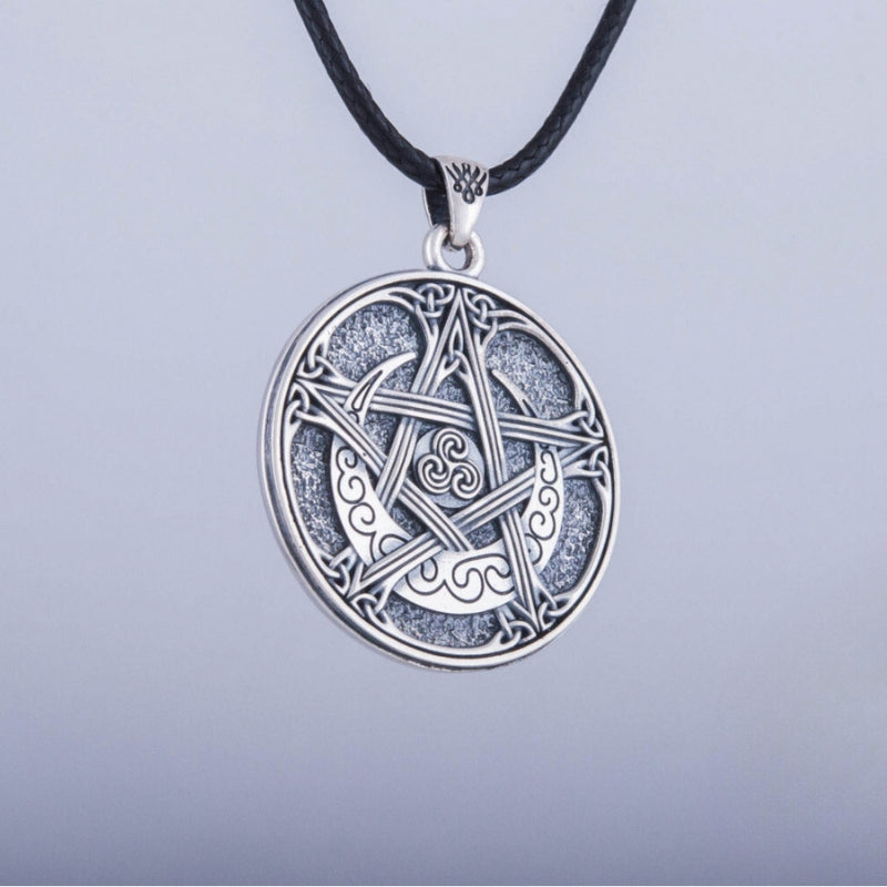 Sterling silver deals pentagram necklace